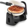 DASH Flip Belgian Waffle Maker – 1” Thick Waffle Mold, Nonstick Waffle Iron with Quick Heat-Up, Surface – Rotating Belgian Waffle Maker for Kids and Families, Just Add Batter (Black)(Cream)