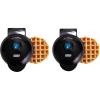 DASH Mini Waffle Maker (2 Pack) for Individual Waffles Hash Browns, Keto Chaffles with Easy to Clean, Non-Stick Surfaces, 4 Inch, Black(Black)