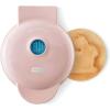 DASH Mini Waffle Maker Machine for Individuals, Paninis, Hash Browns, & Other On the Go Breakfast, Lunch, or Snacks, with Easy to Clean, Non-Stick Sides, Black Skull 4 Inch(Rose Bunny)