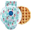DASH Mini Waffle Maker Machine for Individuals, Paninis, Hash Browns, & Other On the Go Breakfast, Lunch, or Snacks, with Easy to Clean, Non-Stick Sides, Purple Galaxy 4 Inch(Holiday Tree – Aqua)