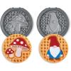 DASH Multimaker Mini System Two 4” Nonstick Removable Waffle Plates (Gingerbread & Snowflake) – 2Pc Plate Pack for Waffle Iron & Griddle, Compatible with Dash MultiMaker Mini System, Nonstick Surface(Mushroom & Gnome)