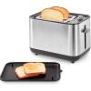 DASH SmartStore 2-Slice Toaster – Compact Design with 5 Browning Levels & Storage Lid, Extra-Wide Slot Large Toaster, 1-Touch Bagel & +15 Seconds Functions – Easy Clean Up Crumb Tray (Black)(Black)