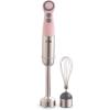 Dash Chef Series Immersion Hand Blender, 5 Speed Stick Blender with Stainless Steel Blades, Whisk Attachment and Recipe Guide – Aqua(Pink)