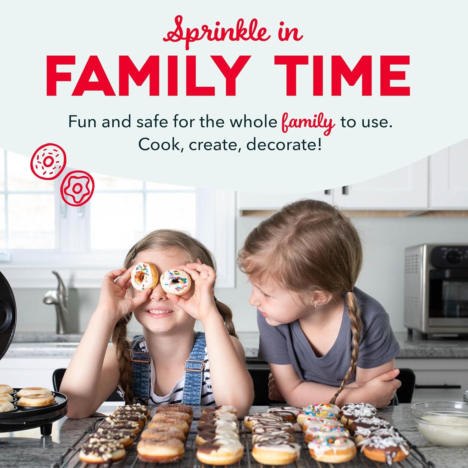 imageDASH Mini Donut Maker Machine for KidFriendly Breakfast Snacks Desserts ampamp More with Nonstick Surface Makes 7 Doughnuts  AquaAqua