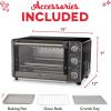 Dash Express Countertop Toaster Oven with Quartz Technology, Bake, Broil, and Toast with 4 Slice Capacity and Pizza Capability – Black