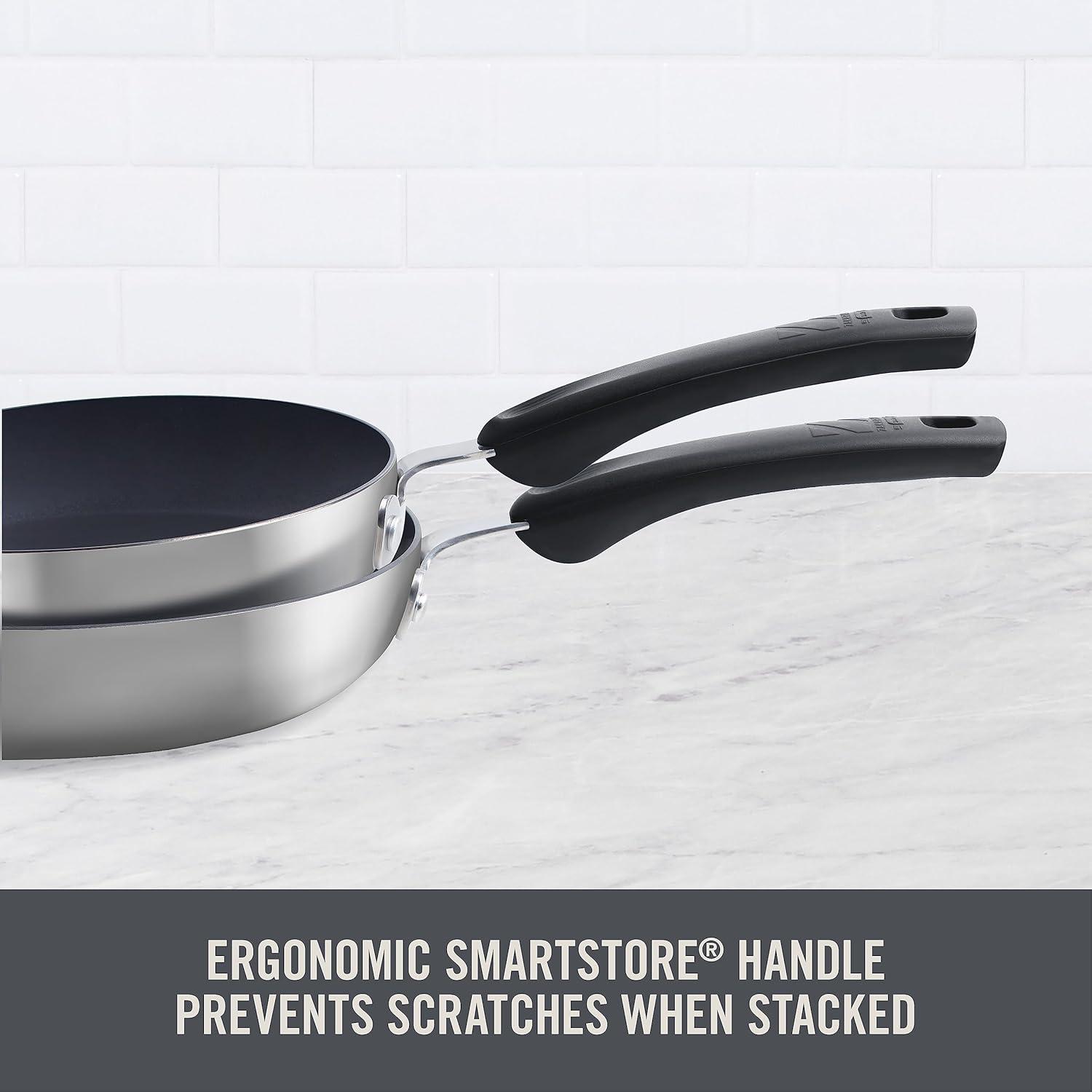 imageZakarian by Dash 12quot TruPro Nonstick Stainless Steel Fry Pan GreyBlack