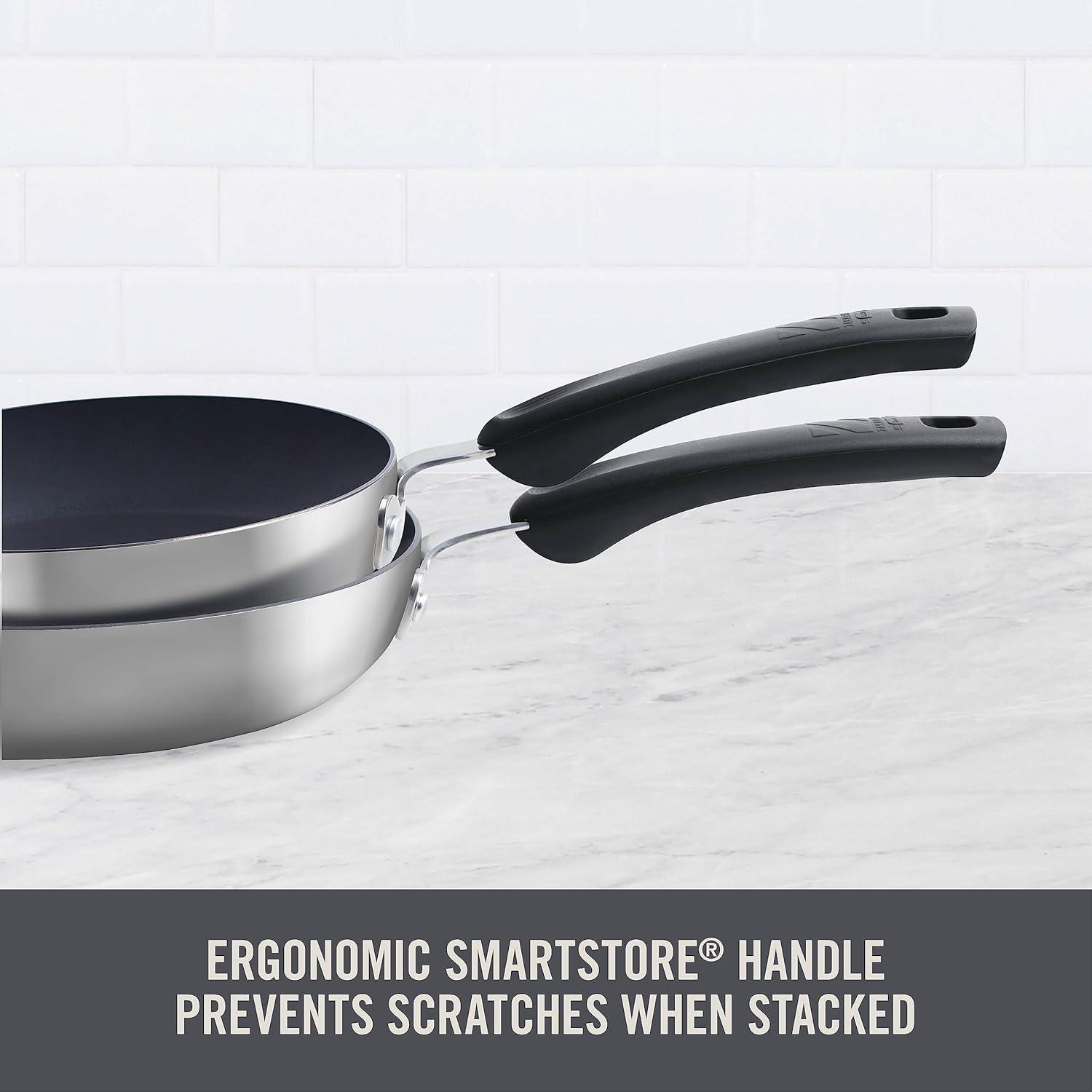 imageZakarian by Dash 12quot TruPro Nonstick Stainless Steel Fry Pan GreyBlack