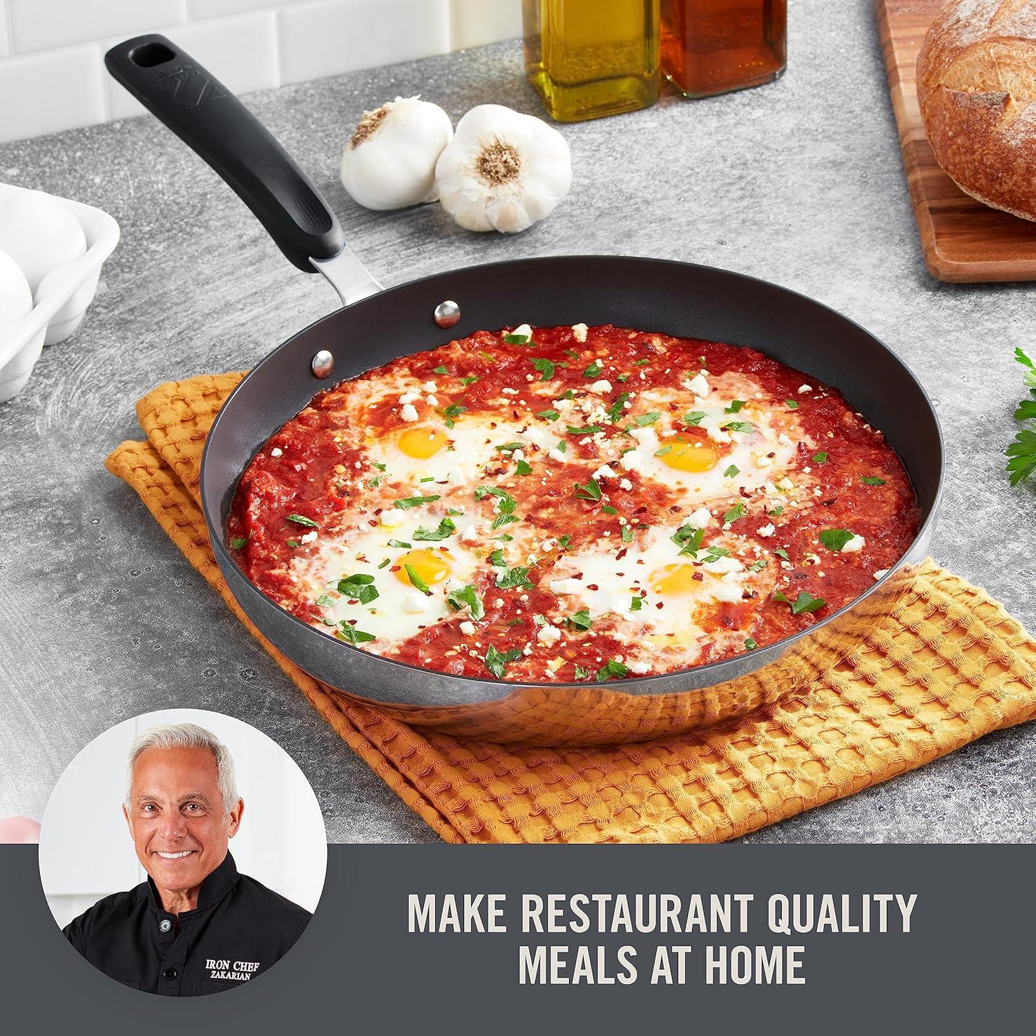 imageZakarian by Dash 12quot TruPro Nonstick Stainless Steel Fry Pan GreyBlack