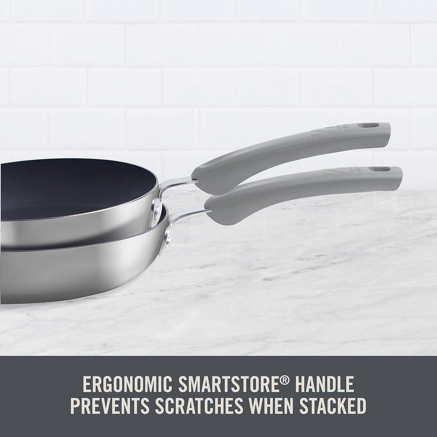 imageZakarian by Dash 12quot TruPro Nonstick Stainless Steel Fry Pan GreyGray