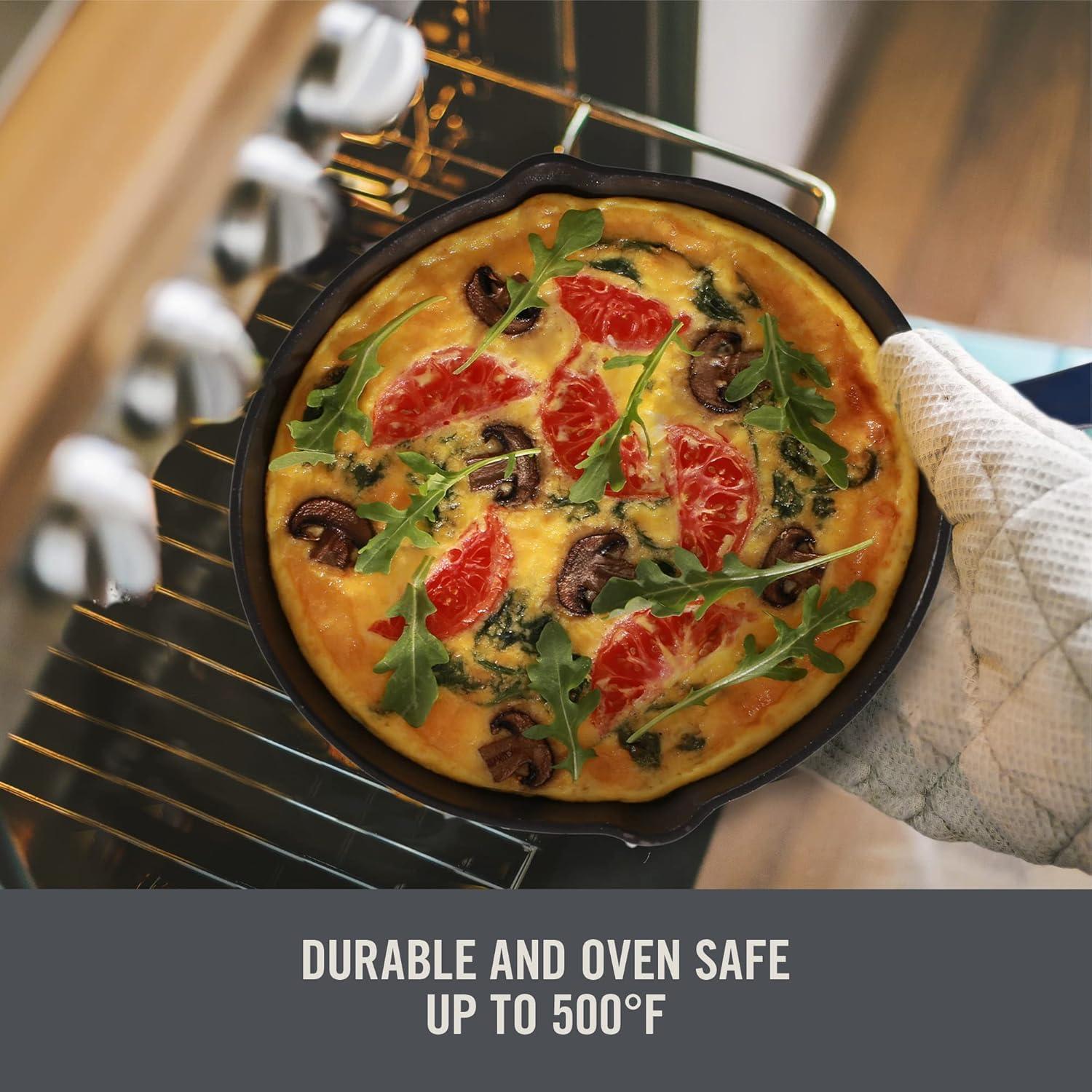 imageZakarian by Dash 95 Inch Small Nonstick Cast Iron Skillet Titanium Ceramic Coated Frying Pan BlueZakarian Blue