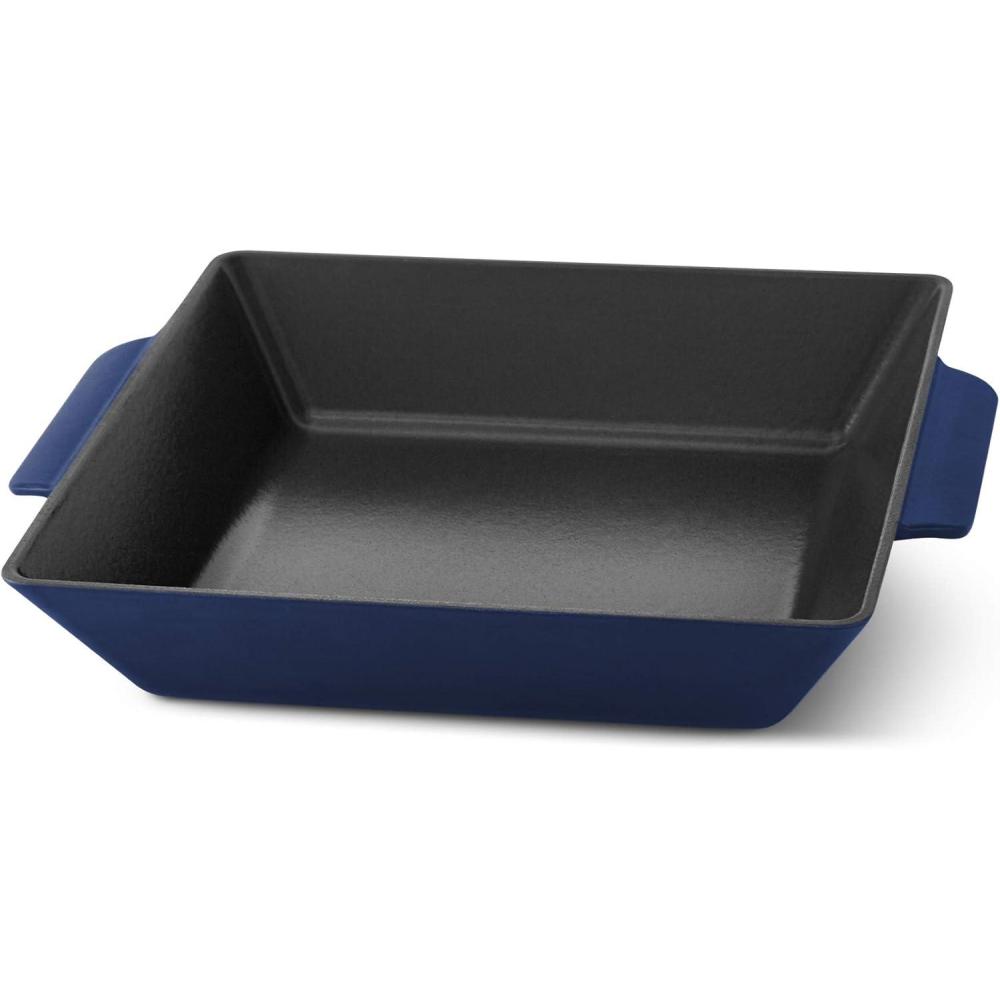 imageDASH Zakarian by Dash 11quot Nonstick Cast Iron Grilling ampamp Roasting Pan for Vegetables Meats Seafood ampamp More  BlackBlue