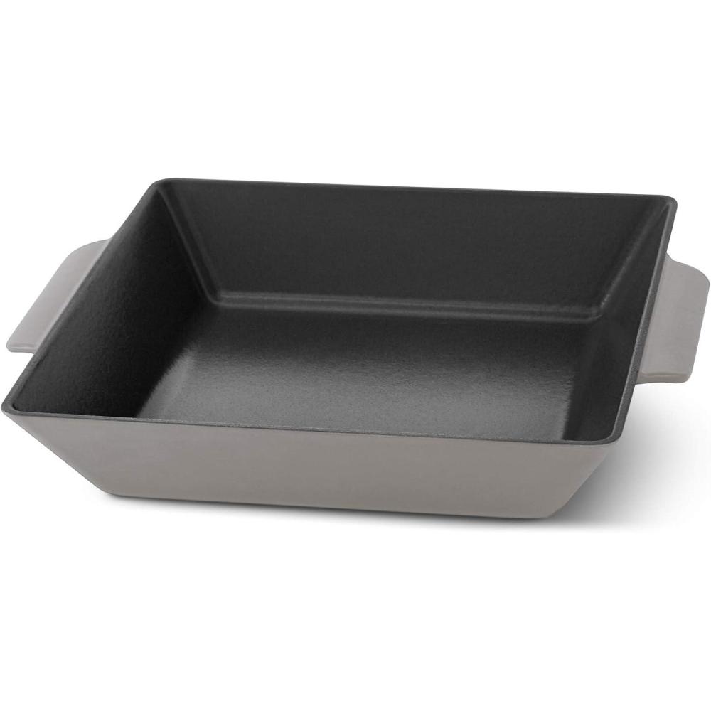 imageDASH Zakarian by Dash 11quot Nonstick Cast Iron Grilling ampamp Roasting Pan for Vegetables Meats Seafood ampamp More  BlackGray
