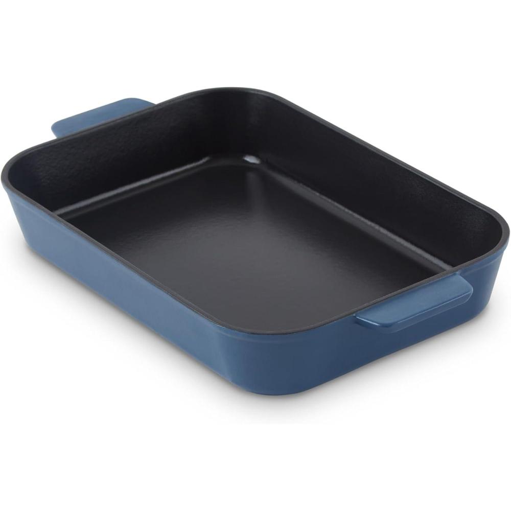 imageZakarian by Dash 9quot X 13quot Nonstick Cast Iron Baker Rust Resistant Oven Safe Easy to Clean  BlackBlue
