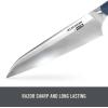 DASH Zakarian 6-Piece Steak Knife Set, Non-Serrated Full Tang German Steel Blade, Black(Black)