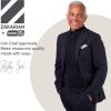 DASH Zakarian by DASH 11-Piece German Steel Kitchen Knife Set with 7″ Chef, 5″ Santoku, 5″ Serrated Utility, 3.5″ Paring, 6 Steak Knives and Magnetic Bamboo Knife Block, Blue(Knife Block)