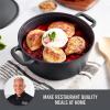 DASH Zakarian by DASH 4.5 Qt Nonstick Cast Iron Dutch Oven, Titanium Ceramic Nonstick Pot with Lid and Handles, Blue(Black)
