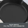 DASH Zakarian by Dash 11″ Nonstick Cast Iron Grilling & Roasting Pan for Vegetables, Meats, Seafood & More – Black(Gray)