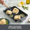 DASH Zakarian by Dash 9″x13″ Nonstick Cast Iron Pan with Pour Spout and Removable Silicone Grips for Searing, Baking, Broiling, Grilling and more – Grey(Gray)