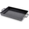 DASH Zakarian by Dash 9″x13″ Nonstick Cast Iron Pan with Pour Spout and Removable Silicone Grips for Searing, Baking, Broiling, Grilling and more – Grey(Gray)