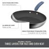 Zakarian by Dash 12″ TruPro Nonstick Stainless Steel Fry Pan- Grey(Blue)