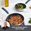 Zakarian by Dash 12″ TruPro Nonstick Stainless Steel Fry Pan- Grey(Blue)