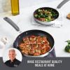Zakarian by Dash 12″ TruPro Nonstick Stainless Steel Fry Pan- Grey(Gray)