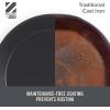 Zakarian by Dash 9.5 Inch Small Nonstick Cast Iron Skillet, Titanium Ceramic Coated Frying Pan, Blue(Zakarian Blue)