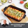 Zakarian by Dash 9″ X 13″ Nonstick Cast Iron Baker, Rust Resistant, Oven Safe, Easy to Clean – Black(Black)
