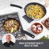 Zakarian by Dash TruPro™ 10 Piece Nonstick Stainless Steel Cookware Set with Straining Lids- Black(Black)