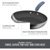 Zakarian by Dash TruPro™ 10 Piece Nonstick Stainless Steel Cookware Set with Straining Lids- Black(Blue)