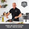Zakarian by Dash Trupro Nonstick Stainless Steel 6pc Stacking Sauce Pan Set – Black(Blue)