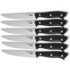 DASH Zakarian 6-Piece Steak Knife Set, Non-Serrated Full Tang German Steel Blade, Black(Black)