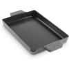 DASH Zakarian by Dash 9″x13″ Nonstick Cast Iron Pan with Pour Spout and Removable Silicone Grips for Searing, Baking, Broiling, Grilling and more – Grey(Gray)