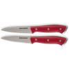 Zakarian by Dash 2 Piece Chef Grade German Steel Paring Knife Set with Smooth and Serrated Blades for Chopping, Dicing, Mincing, Slicing and More – White(Cranberry)