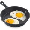 Zakarian by Dash 9.5 Inch Small Nonstick Cast Iron Skillet, Titanium Ceramic Coated Frying Pan, Blue(Black)