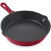 Zakarian by Dash 9.5 Inch Small Nonstick Cast Iron Skillet, Titanium Ceramic Coated Frying Pan, Blue(Cranberry)