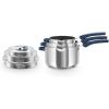 Zakarian by Dash Trupro Nonstick Stainless Steel 6pc Stacking Sauce Pan Set – Black(Blue)