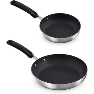 Zakarian by Dash 12″ TruPro Nonstick Stainless Steel Fry Pan- Grey(Black)