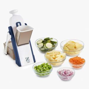Zakarian by Dash Safe Slice Mandoline for Vegetables, Meal Prep & More with 30+ Presets & Thickness Adjuster – Zakarian Blue(Zakarian Blue)