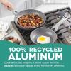 DASH Dream Green Nonstick Ceramic Cookware Set, 15 Piece, Pink – Recycled Aluminum and Ceramic, Nonstick Cookware Set, Oven Safe and Compatible with All Cooktops(Slate Gray)