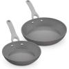 DASH Dream Green Nonstick Ceramic Cookware Set, 15 Piece, Pink – Recycled Aluminum and Ceramic, Nonstick Cookware Set, Oven Safe and Compatible with All Cooktops(Slate Gray)