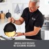 Zakarian by Dash 13 Inch Nonstick Cast Iron Dual Handle Pan, Titanium Ceramic Coated Frying Pan, Grey(Black)