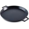 Zakarian by Dash 13 Inch Nonstick Cast Iron Dual Handle Pan, Titanium Ceramic Coated Frying Pan, Grey(Black)