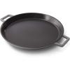 Zakarian by Dash 13 Inch Nonstick Cast Iron Dual Handle Pan, Titanium Ceramic Coated Frying Pan, Grey(Gray)