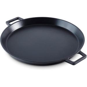 Zakarian by Dash 13 Inch Nonstick Cast Iron Dual Handle Pan, Titanium Ceramic Coated Frying Pan, Grey(Black)