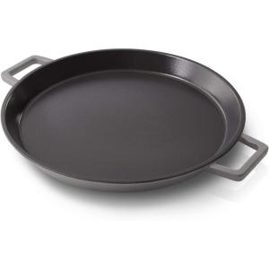 Zakarian by Dash 13 Inch Nonstick Cast Iron Dual Handle Pan, Titanium Ceramic Coated Frying Pan, Grey(Gray)