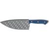 DASH Zakarian 7″ German Steel Rocking Chef Knife with Sheath, Perfect for Vegtables, Red(Blue)