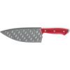 DASH Zakarian 7″ German Steel Rocking Chef Knife with Sheath, Perfect for Vegtables, Red(Red)