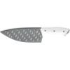 DASH Zakarian 7″ German Steel Rocking Chef Knife with Sheath, Perfect for Vegtables, Red(White)