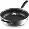 DASH Zakarian 5qt TruPro Stainless Steel Saute Pan with Lid – Black(Black)